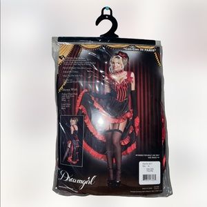 “Can-Can in paris” Red and black costume dress